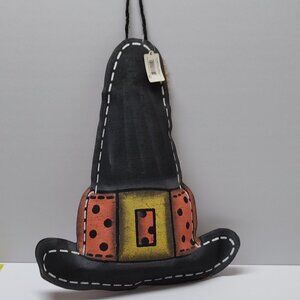 Johanna Parker Painted Burlap Hanging Witch Hat